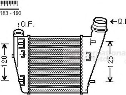 Intercooler RENAULT TWINGO II CN0 VAN WEZEL 43004552