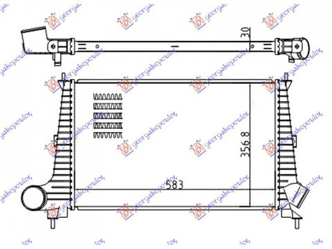 INTERCOOLER SAAB 45174 1997->2010 Radiator intercooler benzina-diesel (580x365x30) PIESA NOUA ANI 1997 1998 1999 2000 2001 2002 2003 2004 2005 2006 2007 2008 2009 2010