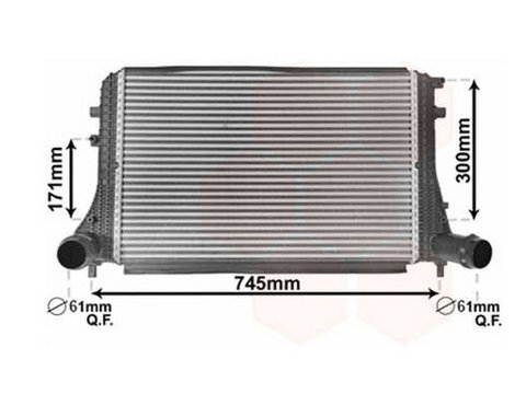 INTERCOOLER SEAT ALHAMBRA 2010-> Radiator intercooler benzina/ diesel 61,5x40,5x32 60 PIESA NOUA ANI 2010 2011 2012 2013 2014 2015 2016