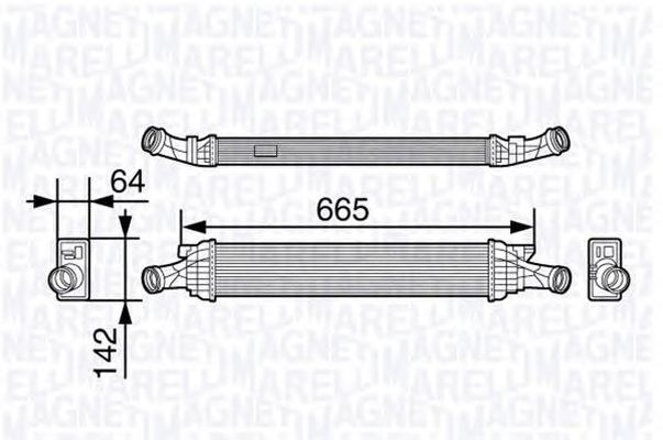 Intercooler SEAT ALHAMBRA 7V8 7V9 MAGNETI MARELLI 351319202260