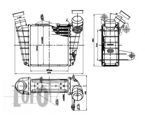 Intercooler SKODA FABIA Combi (6Y5) (2000 - 2007) LORO 053-018-0002