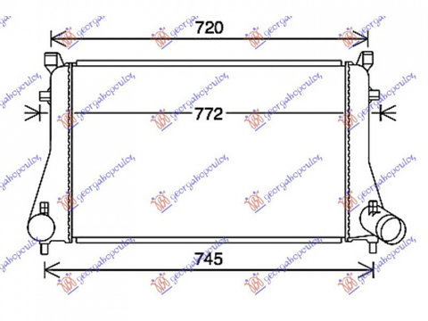 INTERCOOLER SKODA OCTAVIA 2012->2017 Radiator intercooler 1.8/2.0 TFSi benzina PIESA NOUA ANI 2012 2013 2014 2015 2016 2017 2018