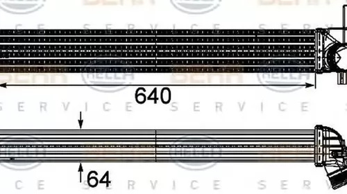 Intercooler SKODA ROOMSTER Praktik 5J HELLA 8ML 376 746-141 PieseDeTop