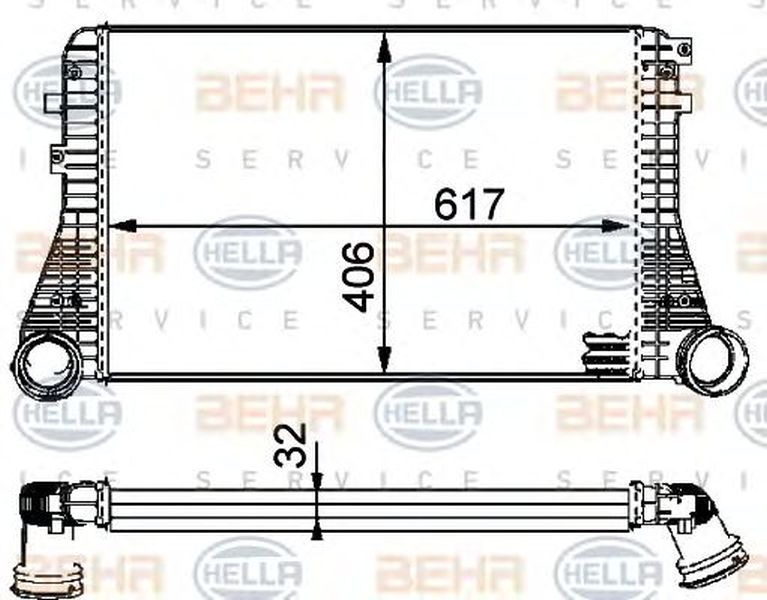 Intercooler SKODA YETI 5L HELLA 8ML 376 723-541