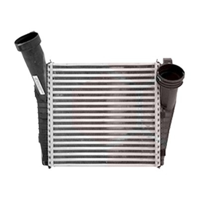 Intercooler STANGA VW TOUAREG 2002->2010, TOUAREG 2010->2018 pentru 3.0 V6 TDI, perioada 2004 2005 2006 2007 2008 2009 2010 2011 2012 2013 2014 2015 2016 2017 2018 PIESA NOUA pe stanga, grosime mm 50, cu cupla rapida, diametru admisie mm 66, diametru