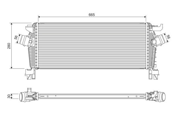 Intercooler Valeo VAUXHALL INSIGNIA Mk I (A) hatchback (G09) 2013-2017 - 818396