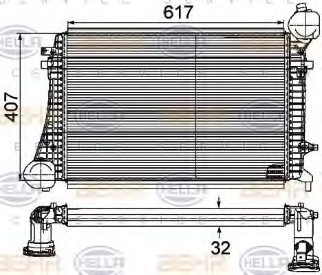Intercooler VW GOLF 5 (1K1) (2003 - 2009) QWP WIC108