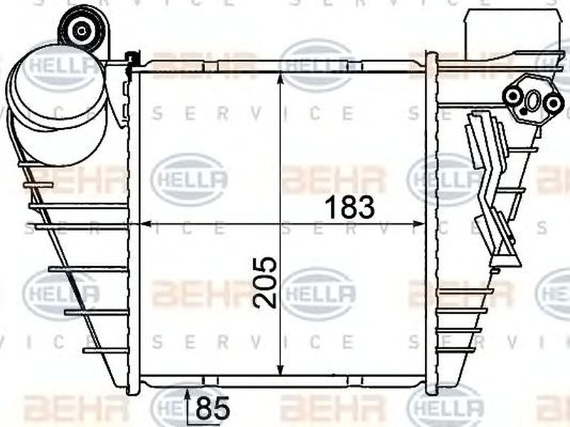 Intercooler VW GOLF IV 1J1 HELLA 8ML 376 776-051