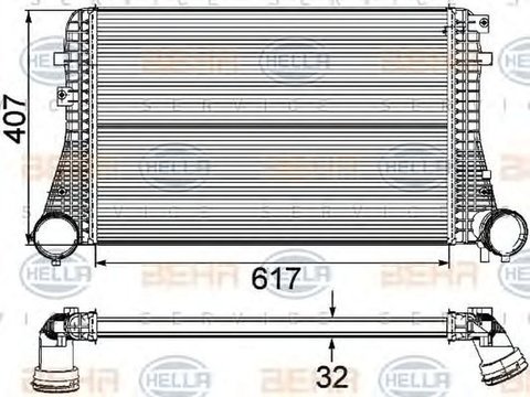 Intercooler VW GOLF V 1K1 HELLA 8ML 376 746-121