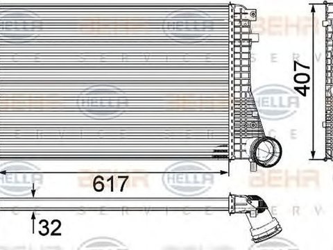 Intercooler VW GOLF V 1K1 HELLA 8ML 376 746-711