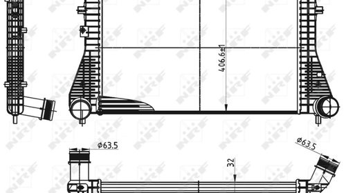 INTERCOOLER VW GOLF VI (5K1) 1.6 TDI 105cp 90cp NRF NRF 30316 2009 2010 2011 2012