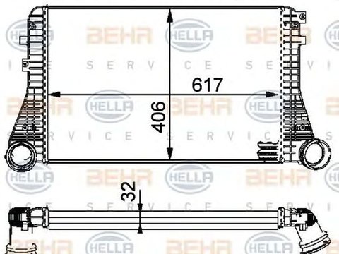 Intercooler VW GOLF VI 5K1 HELLA 8ML 376 723-541