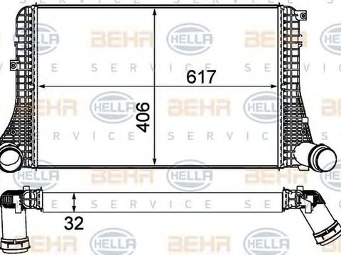 Intercooler VW GOLF VI Variant AJ5 HELLA 8ML 376 787-621