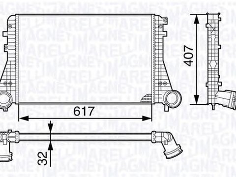 Intercooler VW JETTA III 1K2 MAGNETI MARELLI 351319202830