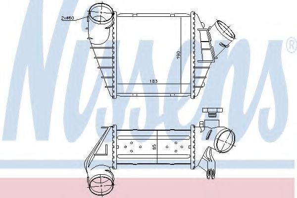 Intercooler VW NEW BEETLE Cabriolet (1Y7) (2002 - 2010) NISSENS 96759