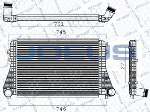 Intercooler VW SHARAN 7N1 7N2 JDEUS 801M03A