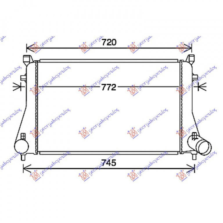 INTERCOOLER VW TIGUAN 2016-> Radiator intercooler 1.8/2.0 TFSi benzina 2016-> PIESA NOUA ANI 2016 2017 2018 2019
