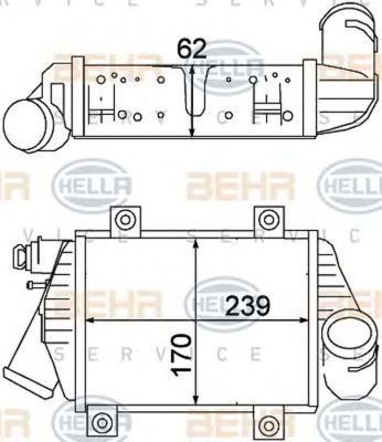 Intercooler VW TRANSPORTER IV caroserie 70XA HELLA 8ML376776591