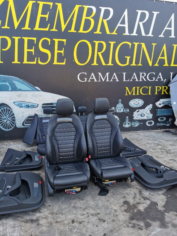 Interior complet piele neagra electric Mercedes C205 FL Break 2014-2021