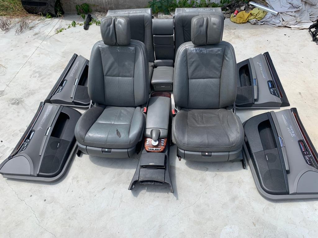Interior complet piele neagra perforat electric Mercedes S500 W221 2005-2013