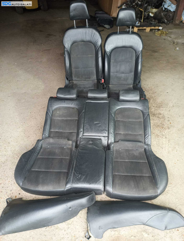 Interior Semi Piele Alcantara Fara Incalzire Scaun Scaune Stanga Fata si Bancheta cu Spatar Sezut FARA Scaun Dreapta Fata Skoda Superb 2 2008 - 2013 [L0173] [L0174] [0175]