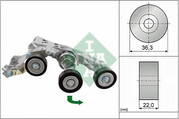 Intinzator curea, curea distributie MERCEDES A-CLASS (W169) (2004 - 2012) INA 534 0338 10 piesa NOUA