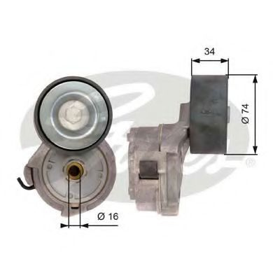 Intinzator curea, curea distributie MERCEDES-BENZ ATEGO 2 (2004 - 2016) GATES T38559