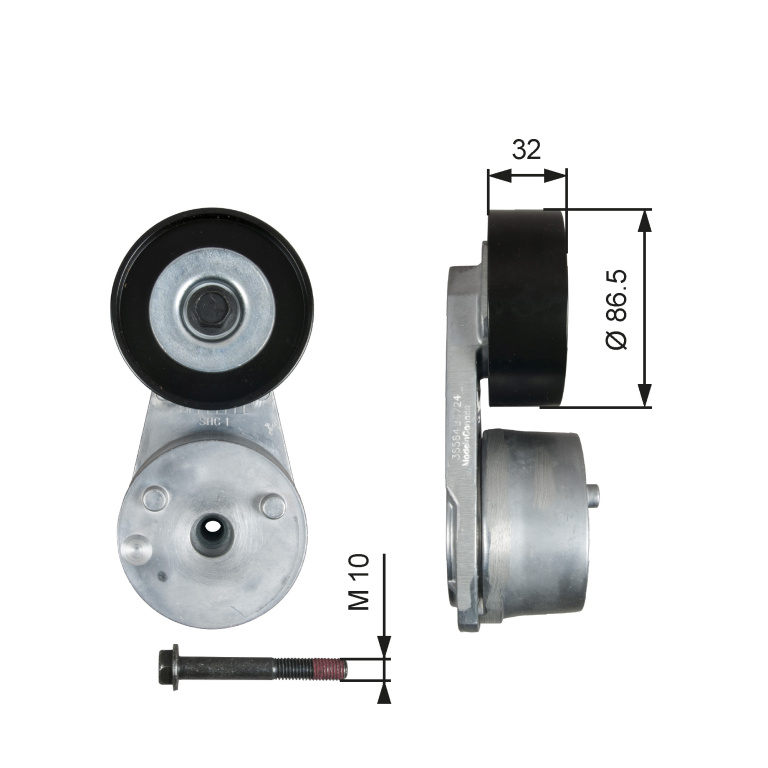 Intinzator curea curea distributie T38584 GATES pentru Bmw Seria 6 Bmw Seria 5 Bmw Z3 Volvo V50 Iveco Eurocargo