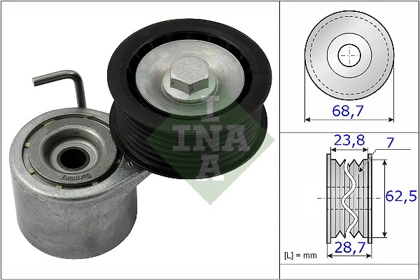 Intinzator curea distributie INA VW TOUAREG (7P5, 7P6) 2010-2018 - 534 0487 10