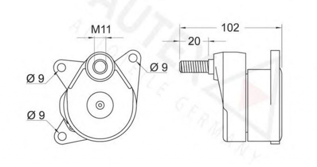 Intinzator curea MERCEDES-BENZ SL R129 AUTEX 601466