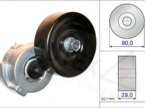 Intinzator,curea transmisie CHRYSLER VOYAGER Mk II (GS), CHRYSLER VOYAGER (AS), DODGE CARAVAN - AUTEX 654841