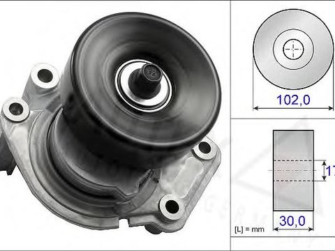 Intinzator,curea transmisie TOYOTA LAND CRUISER PRADO (_J9_), TOYOTA PRADO (UZJ100), LEXUS LS limuzina (UCF10) - AUTEX 654706