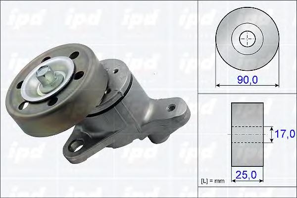 Intinzator,curea transmisie TOYOTA RAV 4 Mk II (CLA2_, XA2_, ZCA2_, ACA2_), TOYOTA PICNIC (_CLM2_, _ACM2_), TOYOTA RUNX (ZZE12_, NDE12_, ZDE12_) - IPD