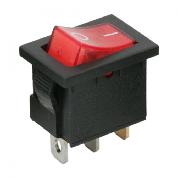 Intrerupator Basculant 1 Circuit 6A-250V OFF-ON Iluminare Rosie 09019PI