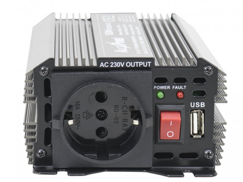 Invertor de tensiune AlcaPower by President 150W 12V-230V, sinusoida modificata, port USB PNI-ACAL202