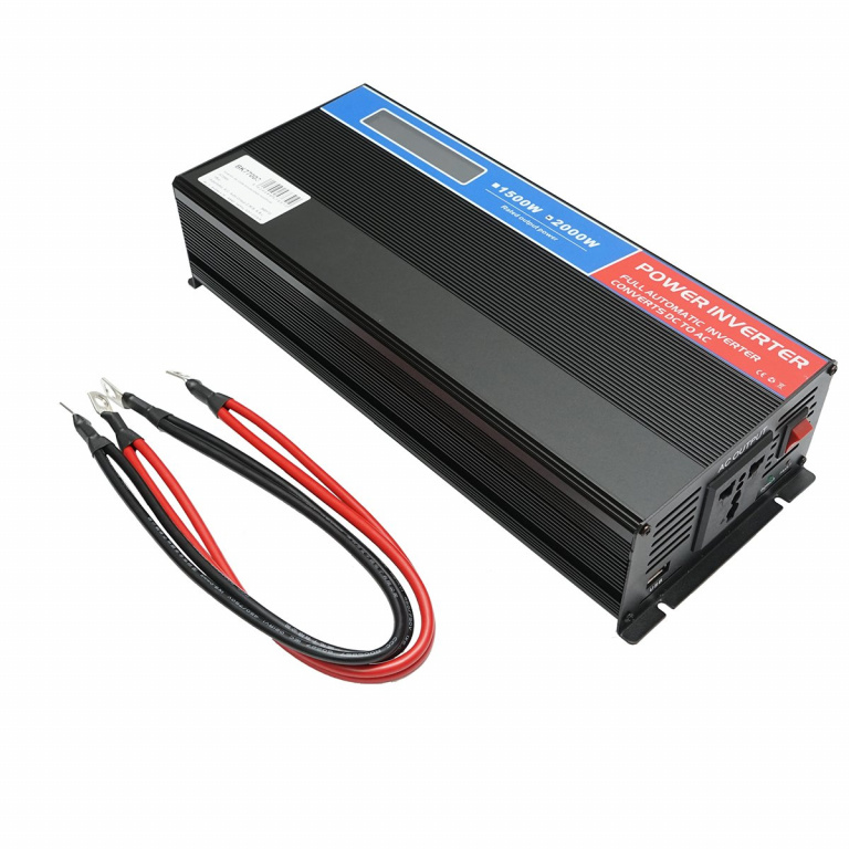 Invertor tensiune 12V-220V 2000W LCD cu USB Breckn