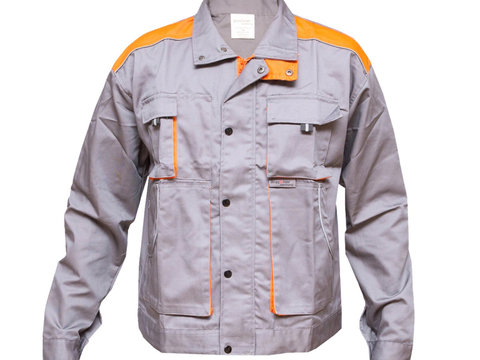 Jacheta de lucru poliester cu bumbac, gri/portocaliu marimea 50, 235g/m2 Breckner Germany AL-070722-6