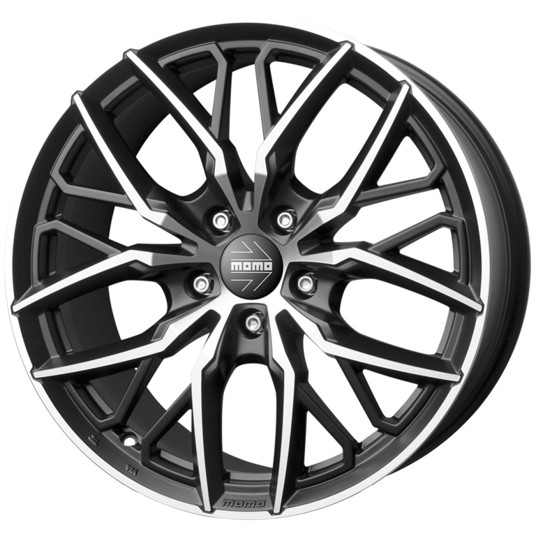 Janta aliaj MOMO SPIDER Matt Black Polished CB65.1 5/110 19X8.5 ET30