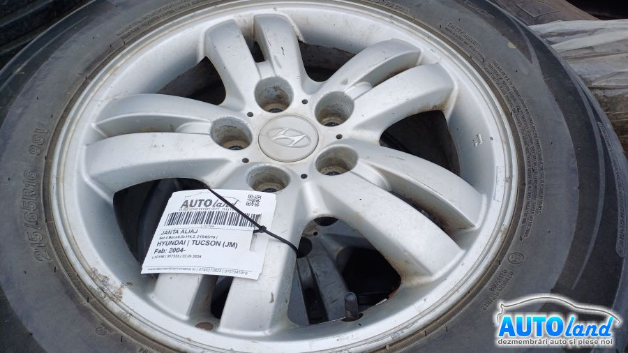 Janta Aliaj Set 4 Bucati,5x114,3, 215/65/16 Hyundai TUCSON JM 2004