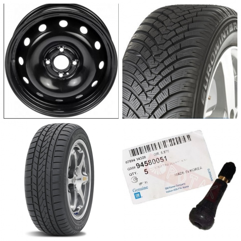 Janta cu senzor presiune si anvelopa Goodyear Falken SH01 195/65 R15 91T iarna Opel Crossland X