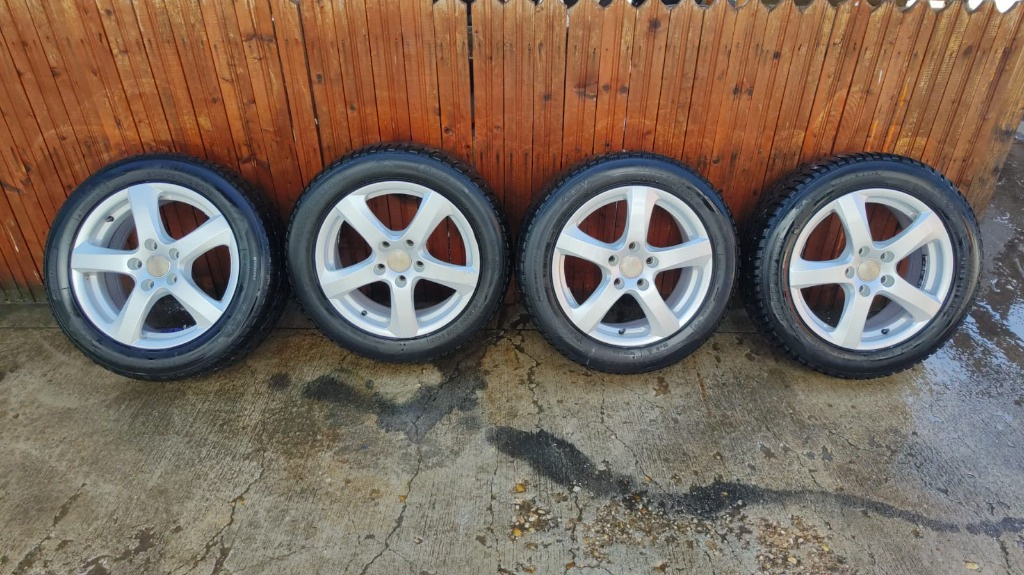 Jante aliaj 5x112 cu anvelope TIGAR M+S 205 / 55 R16 Dot 2019 Audi , Skoda , Seat , Vw