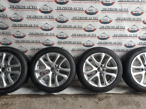 Jante aliaj originale cu anvelope iarna Michelin noi (235/45/R17) 8Jx17H2 ET41 VW Golf 5 Plus 1K8601025B