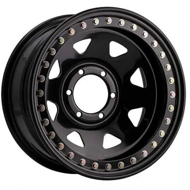 Jante din tabla cu BEADLOCK negru 16x8J 6x139.7 ET-35 CB 110 Nissan Patrol,Toyota