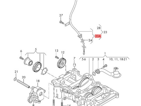 Joja ulei cu suport Volkswagen Passat B7 (365) Variant 2011 2.0 TDI OEM 03L103634J