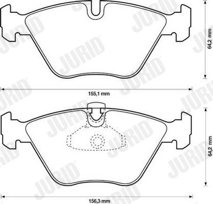 JURID set placute frana,frana disc 571880JC compat
