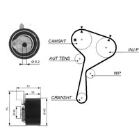 K025578XS kit gates pt dacia,nissan,renault doar 1.5diesel