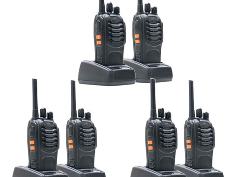 Kit 6 statii radio portabile PNI PMR R40 PRO acumulatori, incarcatoare si casti incluse PNI-R40-6