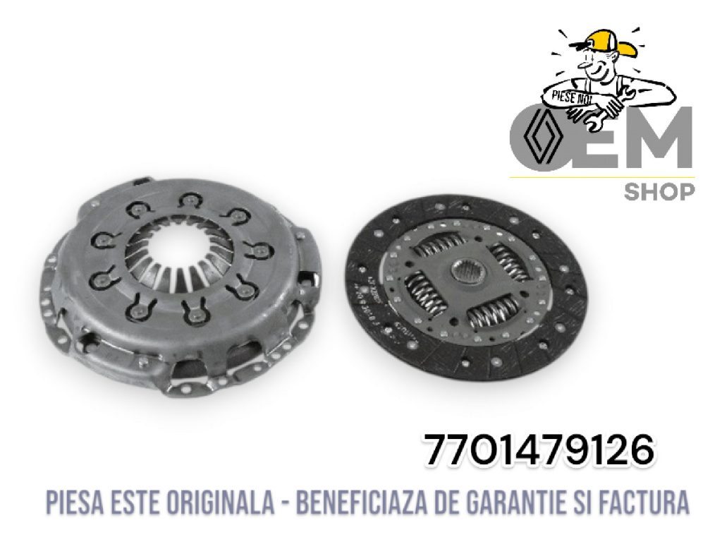 Kit ambreiaj - placa si disc Renault produs nou original cod piesa 7701479126