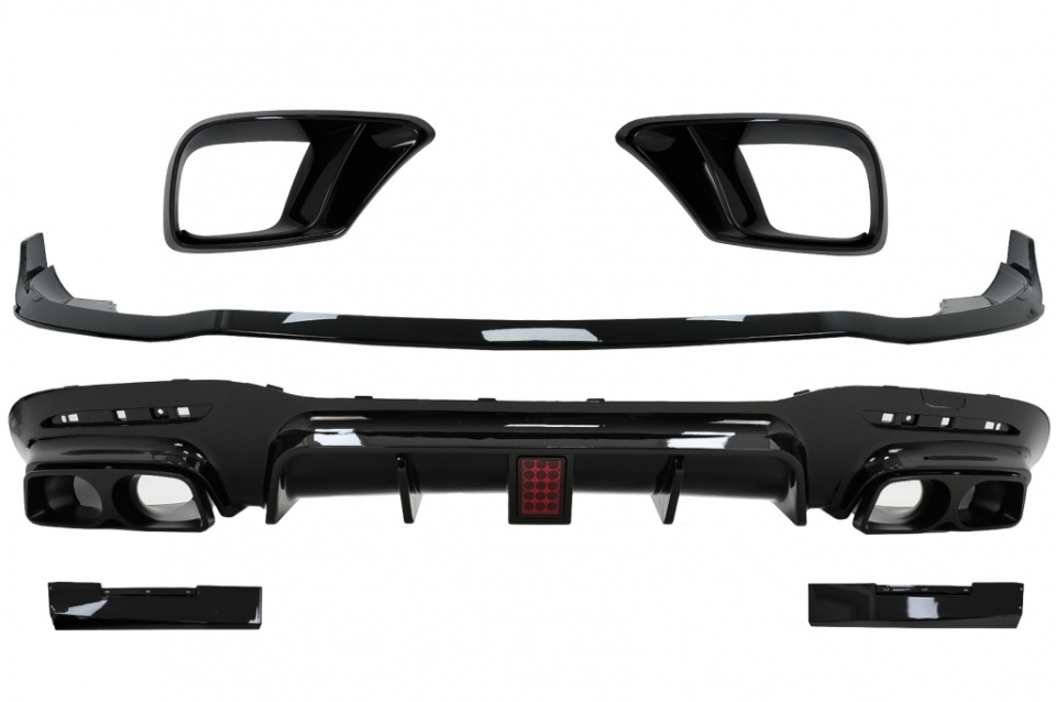 Kit de caroserie Buză bară față și difuzor de aer potrivit pentru Mercedes S-Class W222 Facelift S65 S63 (07.2017-08.2020) Sedan