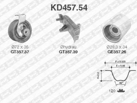 Kit distributie AUDI A4 8E2 B6 SNR KD45754